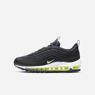 Pantofi Casual Nike Air Max 97 Fete Negrii Bleumarin Albi Lămâie | PVXU-85749